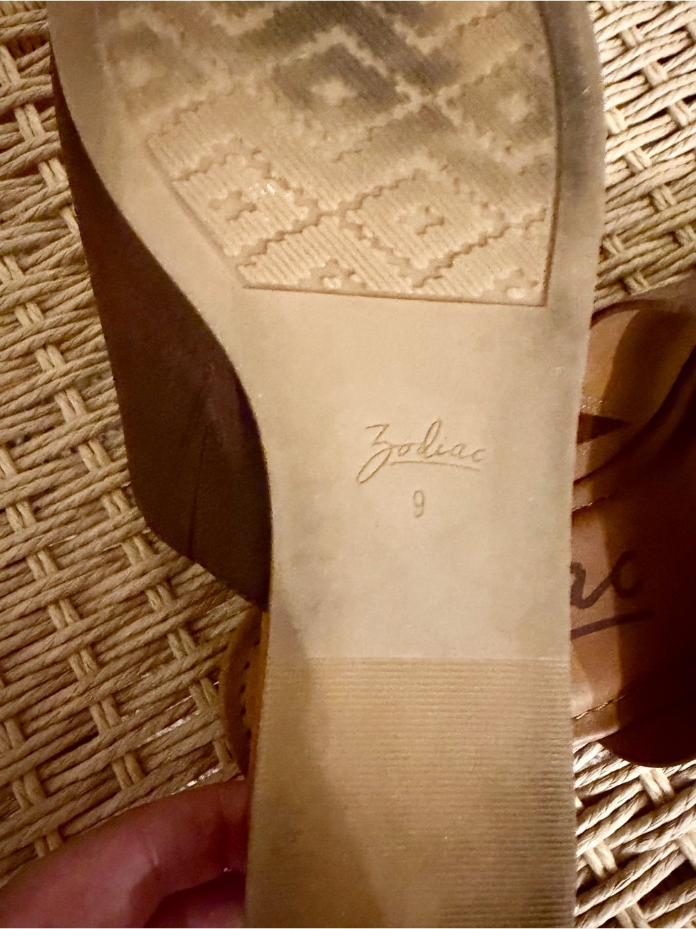 Women’s Zodiac Brown Leather Slide Sandals - Picture 3 of 3